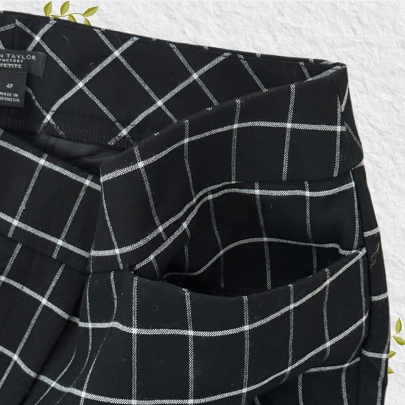 Ann Taylor Graph Check Straight Pants - Picture 6 of 9
